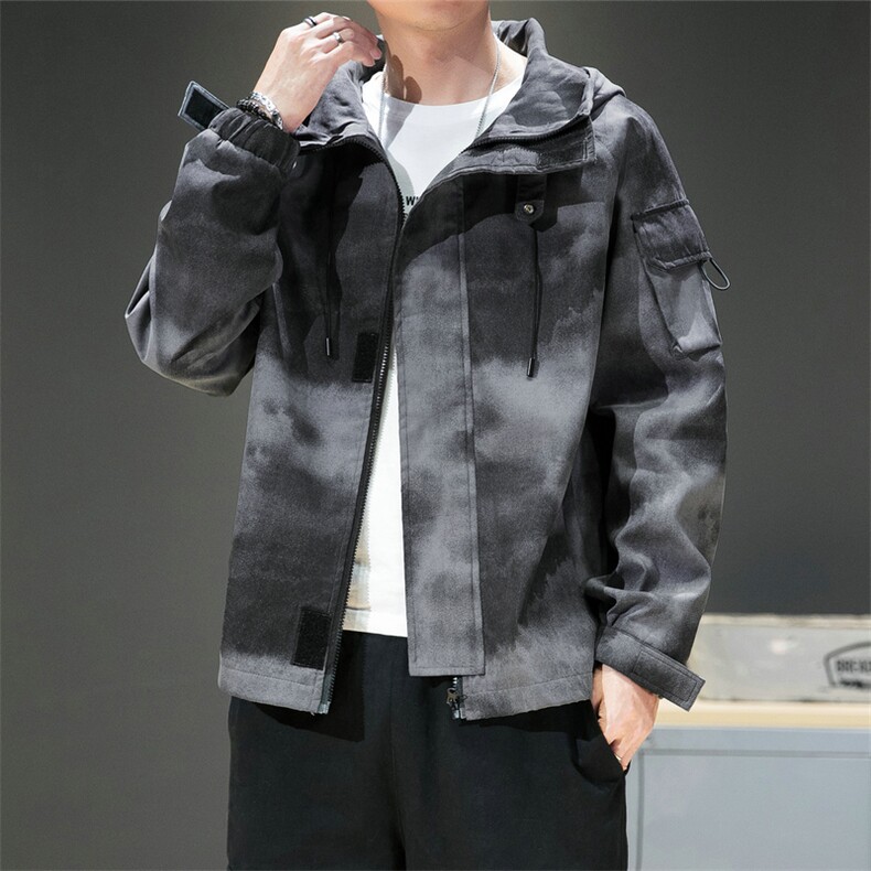 日系2021春秋宽松迷彩工装外套男士潮牌夹克潮流上衣DS862T,男装夹克,电商A102