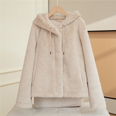 2025新款女士时尚外套潮流，女装羊羔毛/颗粒绒，雪菲羊绒