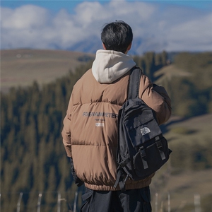 新疆山系时尚字母印花假两件连帽棉服A247-MY472 特批115控168图片