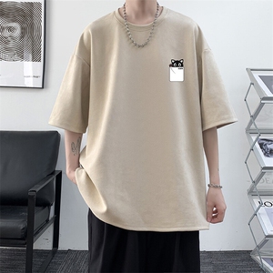 麂皮绒短袖t恤男大码半袖男  JD82397-P25图片