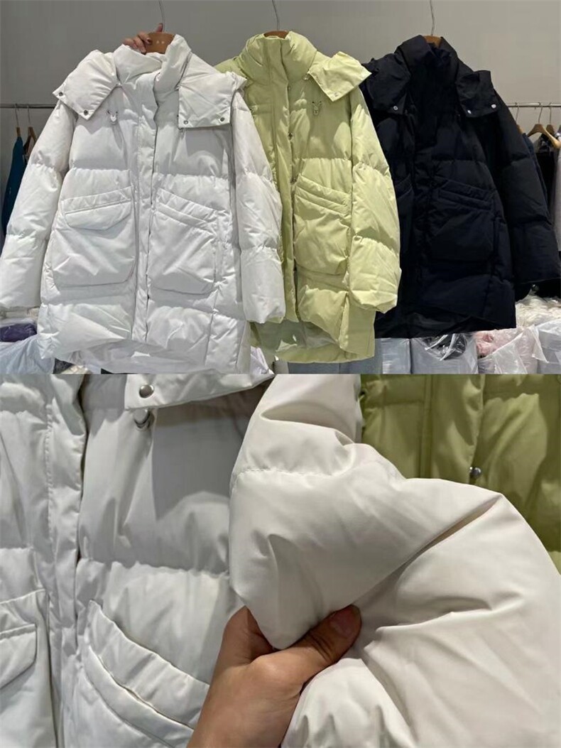 立领连帽羽绒服，女装羽绒服，里奈(1F)