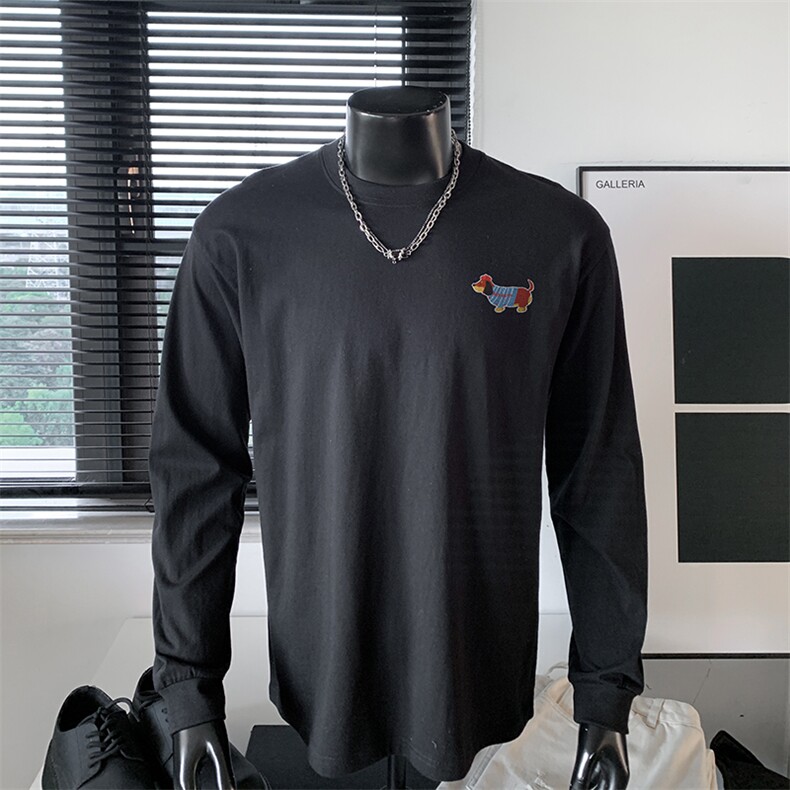 港风纯棉260克高街抖音直播得物品质长袖T恤打底衫T4515P30，男装T恤，电商C408-1(原B339-1)