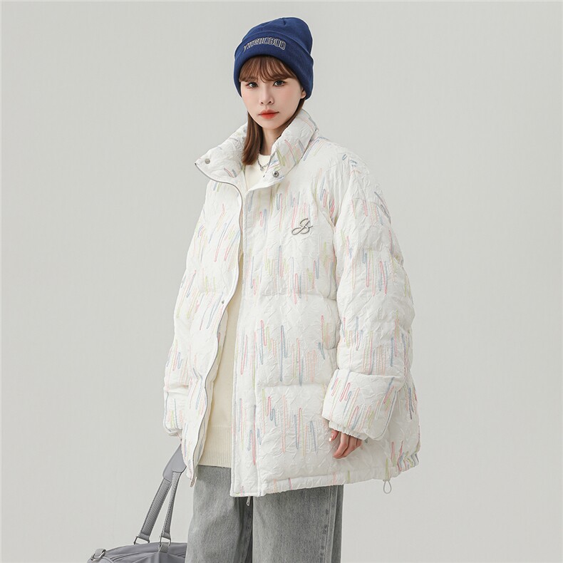 2023冬季新款刺绣棉服宽松百搭中性风棉衣M6064,男装棉衣,电商A132（原电商B245）