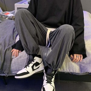 潮流百搭抽绳灯芯绒聚酯纤维1001-特批35，男装休闲裤，星座718-1
