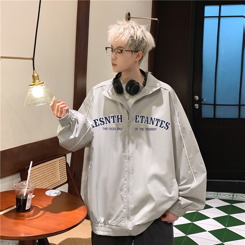港风秋款字母印花时尚百搭防水夹克A247-F345特批65控98,男装夹克,电商A247