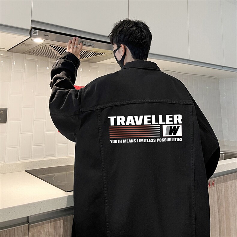 牛仔夹克男大码牛仔外套男茄克NJ77359-P60,男装夹克,电商A040