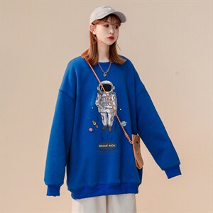 ！春季小众衣服2024年新款太空宇航员宽松卫衣 W159 P30控48图片