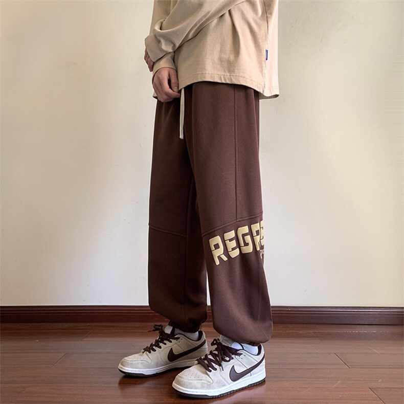 KP609P50港风休闲裤男宽松直筒拖地裤束脚裤卫裤,男装休闲裤,星座1204-3