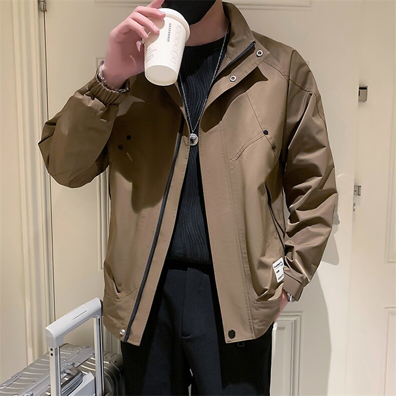 2025秋季新款夹克男士外套潮牌帅气立领男装A313-1-7001-P125,男装夹克,电商A313-1
