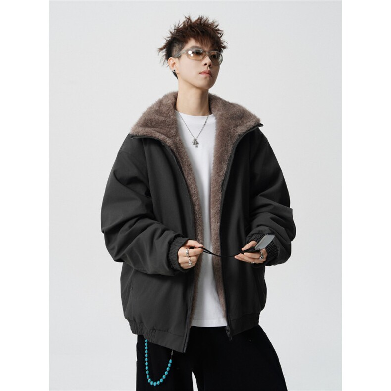 706-LK3872-P108现货冬季美式双面穿座山雕棉服潮牌痞帅外套,男装棉衣,星座706
