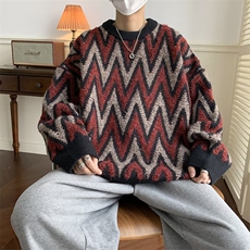 毛衣男2023秋季复古日系针织衫Q5012P50，男装针织衫/毛衣，星座1116-2