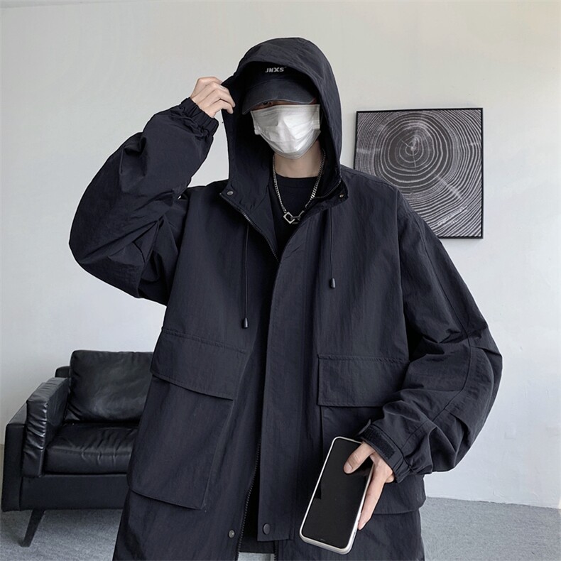 春季新款现货三防户外夹克男连帽冲锋衣外套DSA157B-J93-P60,男装夹克,电商A157B