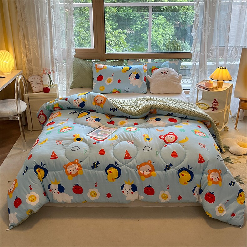 新款豆豆绒冬被，被套/被芯，一起卖家纺