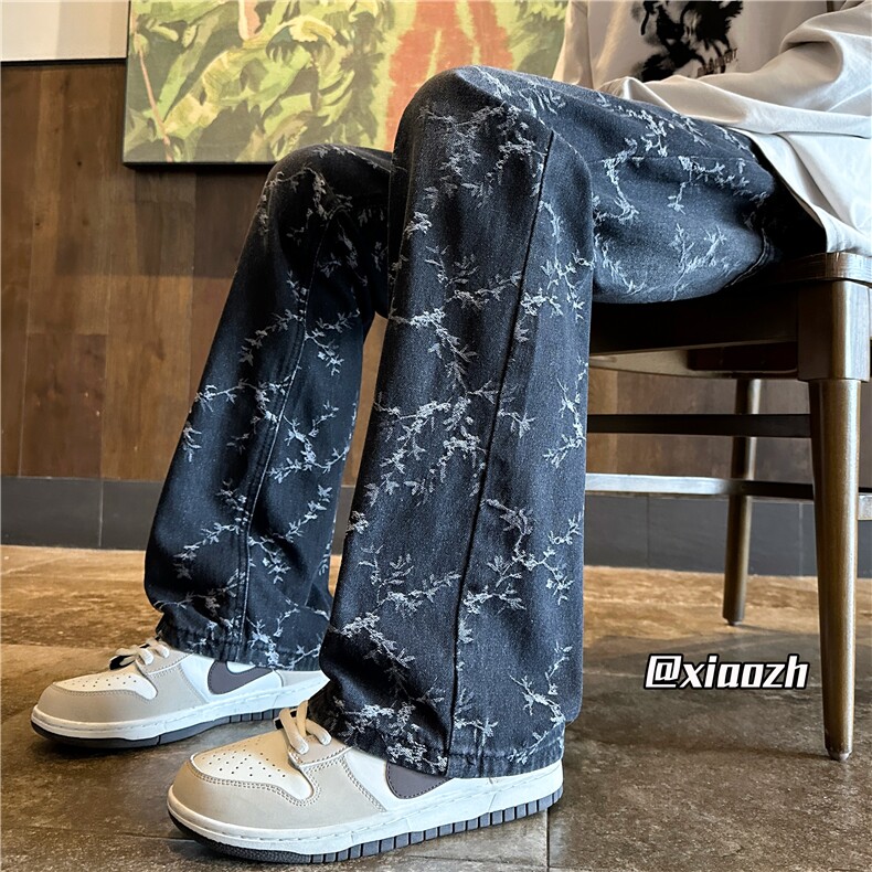 XZ616秋季新款重磅水洗黄泥提花休闲牛仔长裤TY1083特P40控78，男装休闲裤，星座512A（原616）