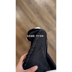 B221美式ins高街暗黑小众个性修身微喇牛仔裤LK24215-特P48控78，男装牛仔裤，电商B221