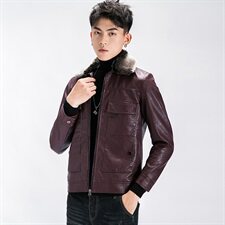 PY98皮毛一体羊羔毛男外套网红快手同款加绒机车服，男装皮衣，电商D310（原电商305）