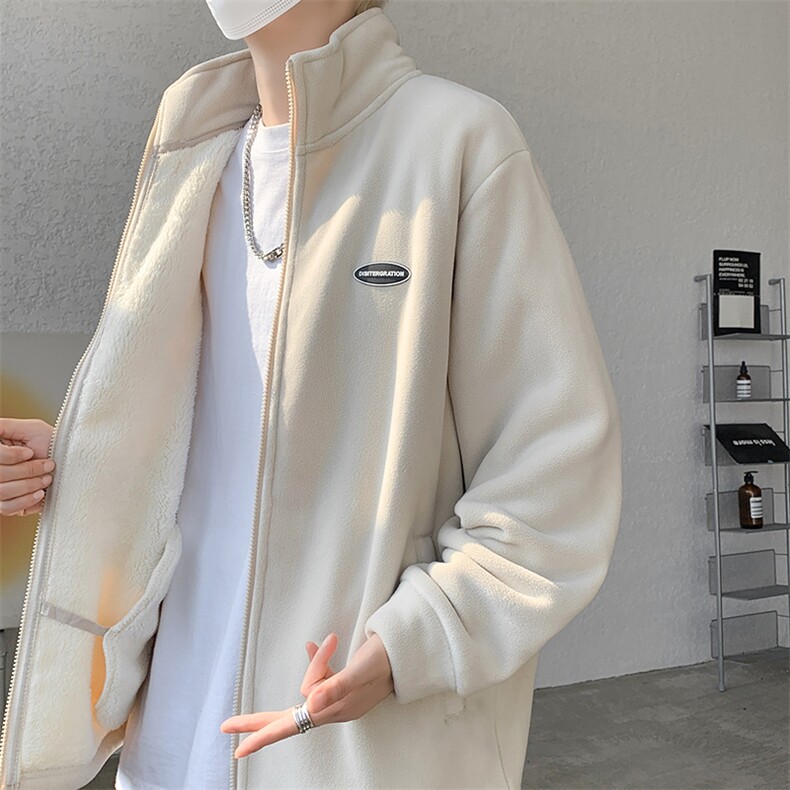 8XL-M摇粒绒外套男奥粒绒加厚羊羔绒卫衣内胆夹克JK1314P68控88,男装夹克,电商D206-1