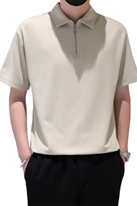 23翻领拉链男士T恤B226-8012-p48 95%涤纶 5% 氨纶图片