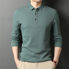 BP6683钱塘2020-2春秋款中年男士长袖纯简约休闲纯色T恤P58，男装T恤，钱塘207-2