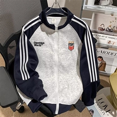美式拼接棒球服外套男冬季2024新款卫衣运动夹克上衣WB363-P46，男装夹克，星座412-3