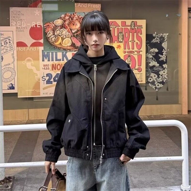 2025春秋痞帅外套男高街潮牌港风日系原宿风韩版潮流宽松夹克,男装夹克,星座506A