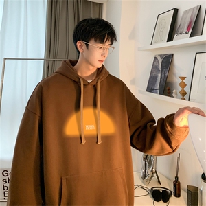 抖音品质 秋季320G华棉男士连帽大码印花卫衣WYH2474-P45控68图片