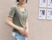 罗纹舒适高弹力短袖，其它，著朴