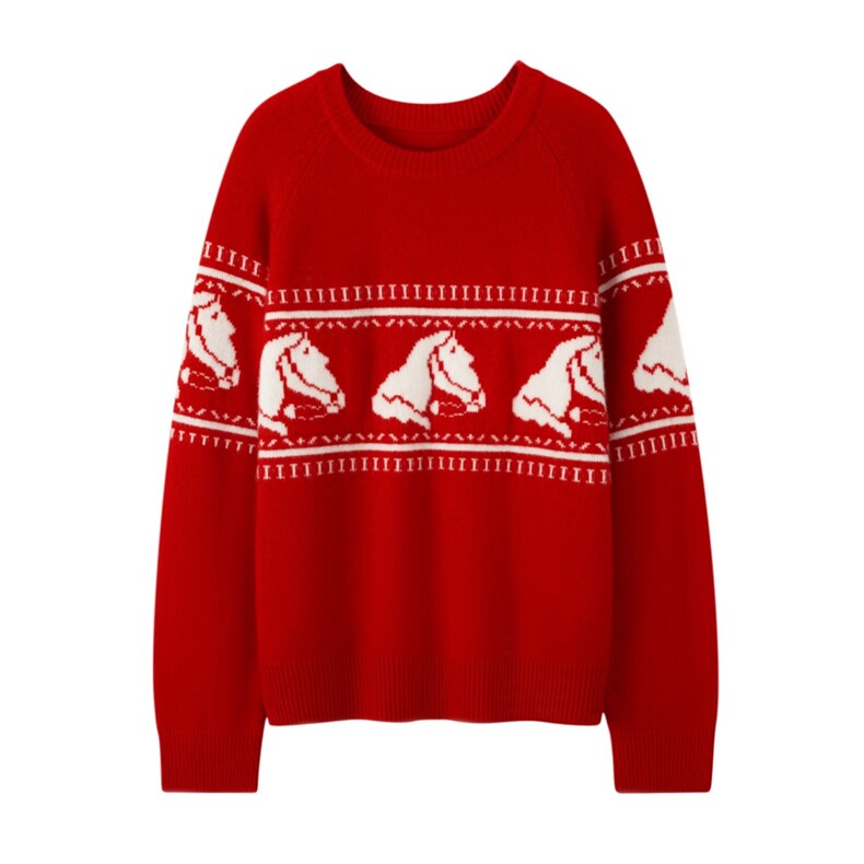 2026年秋季宽松通勤套头单件长袖圆领休闲/淑女，女装羊绒衫，绒知纯羊绒