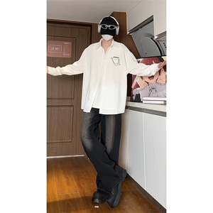 厚款宽松长袖衬衫男KD630-P30图片