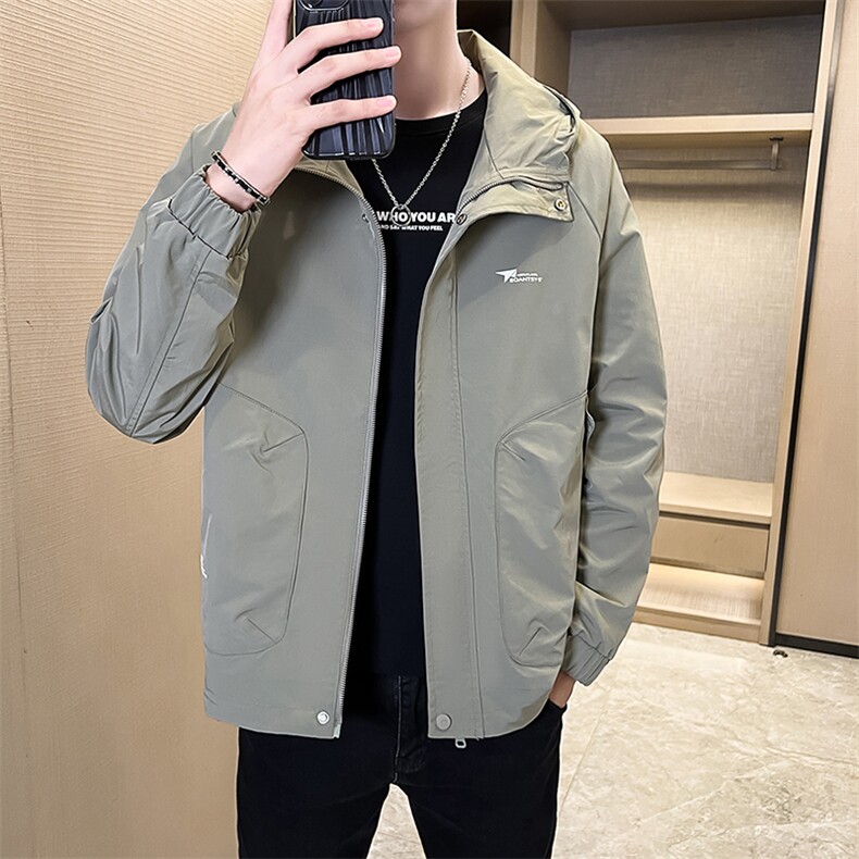 2023-冲锋衣春秋季新款工装连帽长袖夹克外套8303P110,男装夹克,电商A203-1