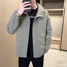 2023-冲锋衣春秋季新款工装连帽长袖夹克外套8303P110，男装夹克，电商A203-1