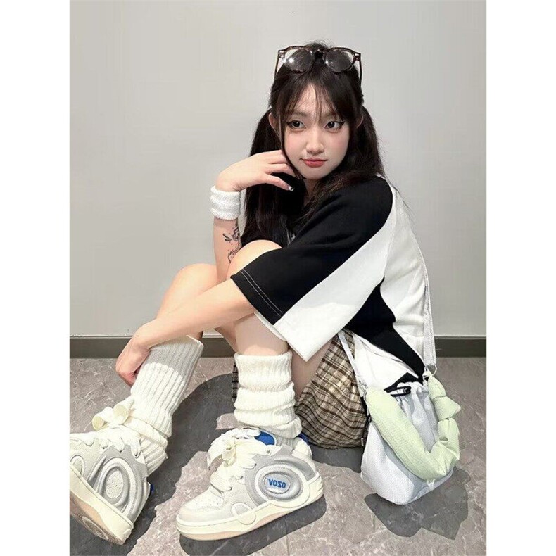 现货美式复古短袖polo衫女夏季宽松t恤情侣拼接上衣PLD2299-P30,男装T恤,星座1008