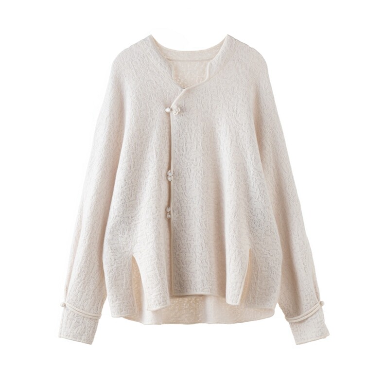 2025年秋季时尚百搭通勤简约休闲羊绒开衫，女装羊绒衫，雪山红莲