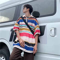 翻领短袖T恤男简约百搭休闲打底五分袖POLO衫K2532P36，男装Polo衫，星座1116-2