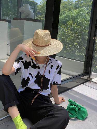 夏季新款奶牛T，女装，MAIDEN