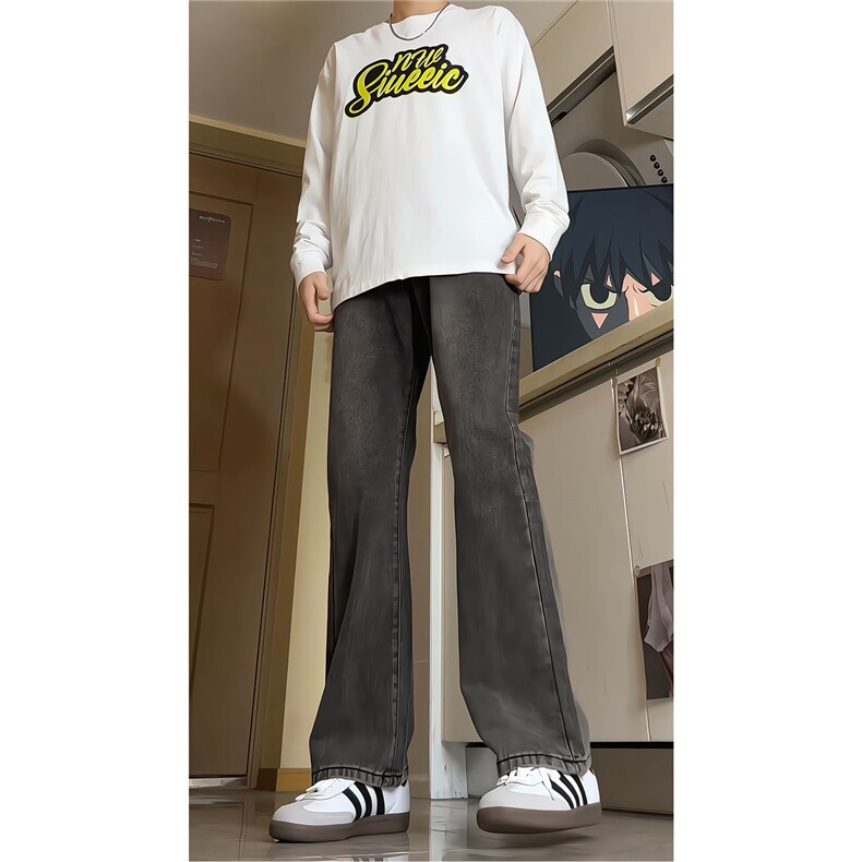 春季加长版裤子男高个子美式高街188cm110牛仔裤直筒长裤KZ010P58,男装牛仔裤,电商B312