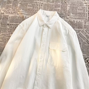 春夏季新款衬衫潮流慵懒男方领宽松型衬衫JC13P40图片