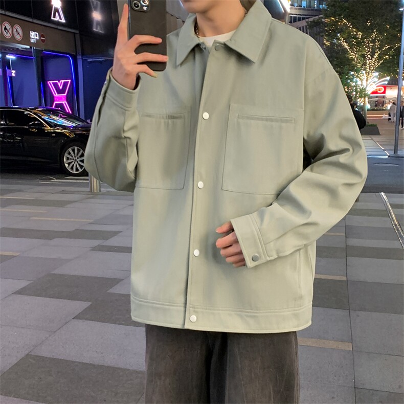 美式复古飞行员外套工装拼色设计感翻领夹克衫A406JK3519特P85,男装夹克,星座309（原A406）