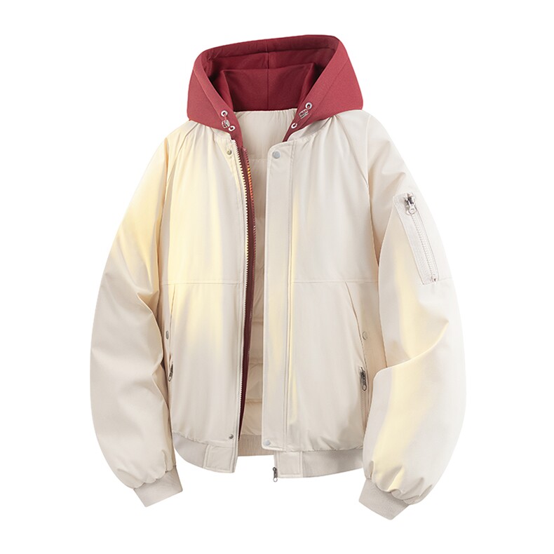 立体冬季大码羽绒棉服棉袄连帽假两件韩版宽松外套A436-2583-P95,男装棉衣,电商A436