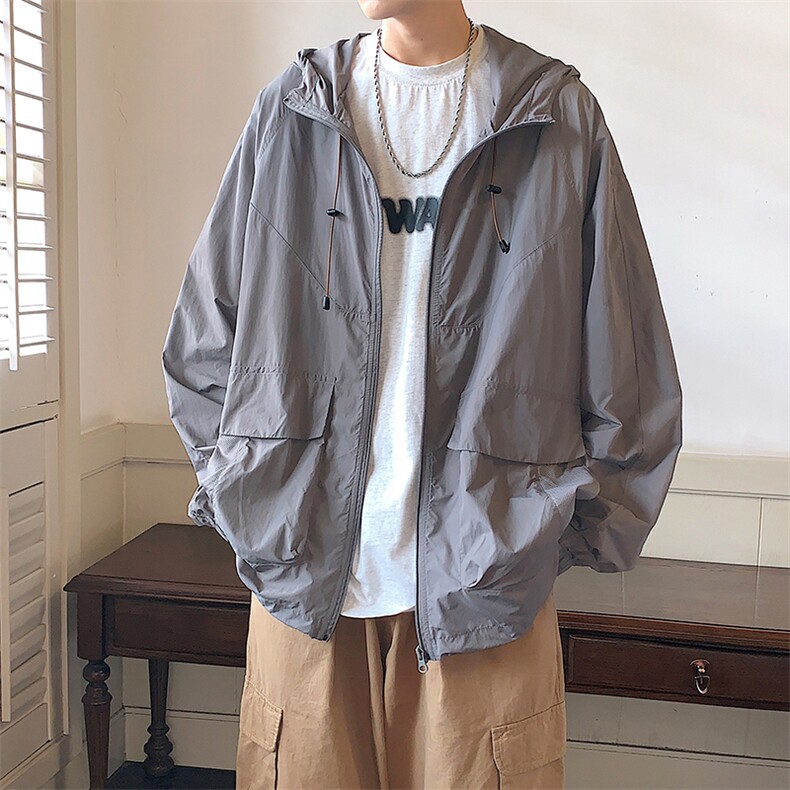 夏季连帽防晒衣潮流宽松休闲上衣A161-2350-P65,男装防晒衣,电商A161