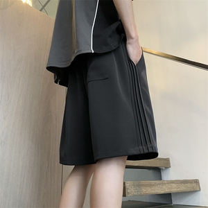 春夏新款冰丝凉感侧边塔克条短裤大码 M~4XL XZ604-DK204-P35控48图片