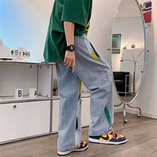 新款时尚牛仔裤文艺潮流男春季青春流行百搭日系慵懒潮裤N216/P45，男装牛仔裤，星座506