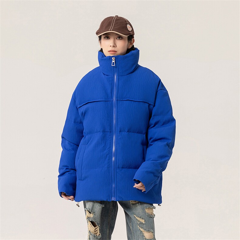 冬季新款钻石格潮流纯色立领加绒加厚羽绒服保暖外套ESY0211-P200,男装羽绒服,电商B306