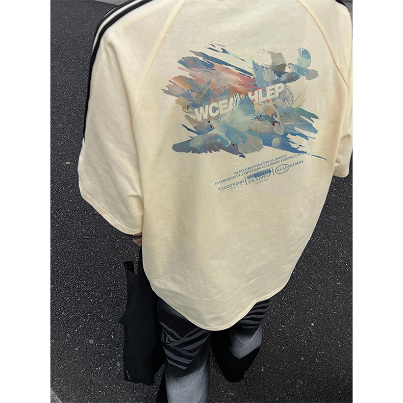量大优供抖音视频支持得物品质配合二开美式三条杠短袖t恤ZD232,男装T恤,电商A486