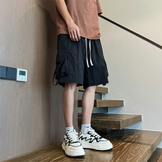 2025夏季工装短裤男休闲短裤宽松垂感日系中裤K1006P38，男装休闲裤，电商C323