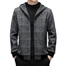 冬季呢子外套男士夹克毛呢大衣呢子大衣呢料外套男潮ZG21508-P200，男装夹克，电商B212（原钱塘6029）