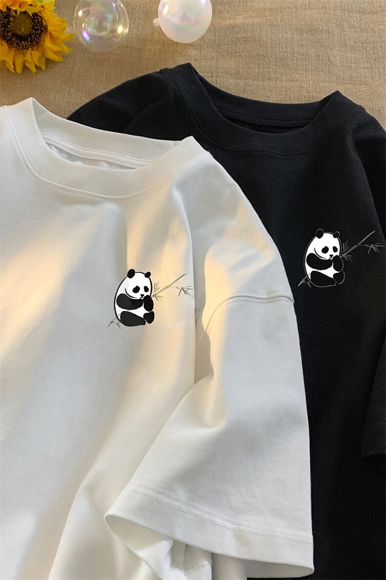 已注册/220克白墨印花重磅纯棉港风大版宽松落肩短袖T恤T2420-P25,男装T恤,电商B219A
