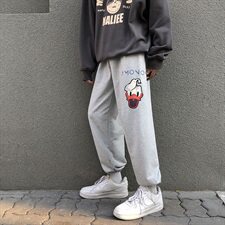 港风有型休闲裤男宽松潮流束脚裤运动印花卫裤NK06-P50，男装休闲裤，星座1501