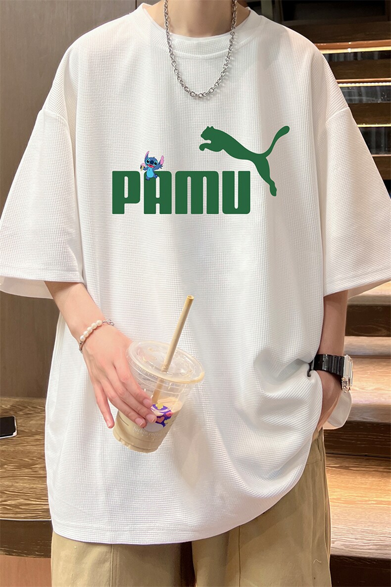 华夫格t恤男短袖男大码五分袖酒店风HT73227-P22,男装T恤,电商A040