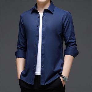 D-C101男式服装新款衬衫男长袖翻领休闲四季可穿衬衣P53图片
